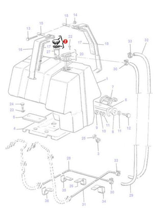 Massey Ferguson - Fuel Cap - 3307650M91 - Farming Parts