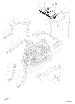 Massey Ferguson - Radiator Cap, Threaded, for Expansion Tank - V33690710 - Farming Parts