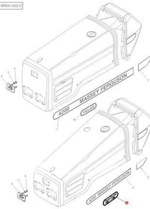 Massey Ferguson - Powershuttle Decal - 3818550M1 - Farming Parts