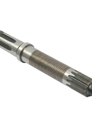 Introducing the Sparex PTO Shaft - S.69866, a robust metal spindle shaft featuring multiple grooves and a threaded end, engineered for optimal performance at high RPMs. This model is an excellent replacement option for your existing PTO shaft.