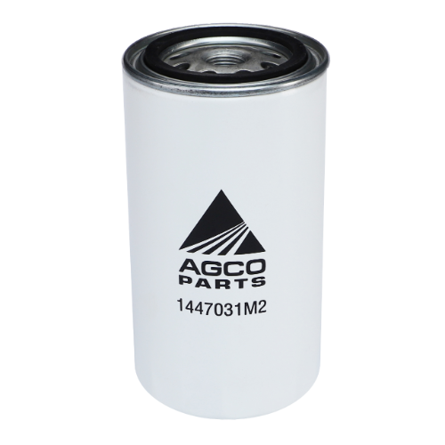 The AGCO Massey Ferguson 6 Cylinder Oil Filter with the model number 1447031M2, suitable for Massey Ferguson tractors.