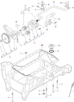 Massey Ferguson - Oil Sump Gasket - V837084412 - Farming Parts