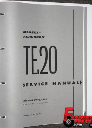 Massey Ferguson - TE20 Workshop Manual - 819135M1 - Farming Parts