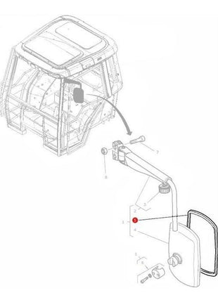 Massey Ferguson - Mirror Glass - 3904488M1 - Farming Parts