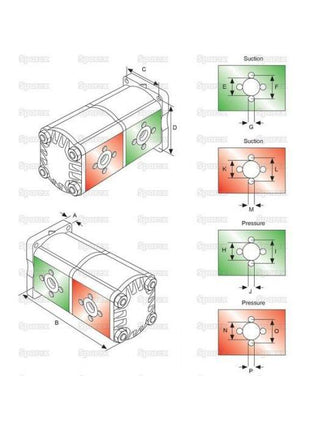 Massey Ferguson - Tandem Pump - 3774613M91 - Farming Parts