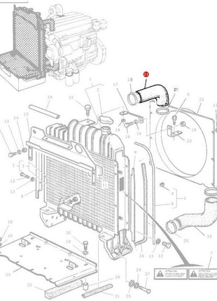 Massey Ferguson - Top Radiator Hose - 3582178M1 - Farming Parts