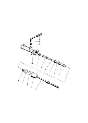 Massey Ferguson - Brake Master Cylinder - 418644M1 - Farming Parts