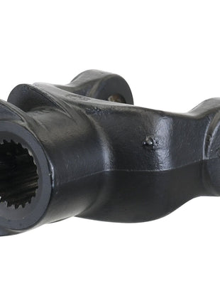 A close-up of a Sparex PTO Yoke - Interfering Clamp Bolt (U/J Size: 23.8 x 61.2mm), featuring a black metal automotive part with a hollow, grooved cylindrical section and two side openings, resembling the structure of a Universal Joint. The yoke is sized 1 3/8''-21 Spline and has the Sparex Part No.S.7512.