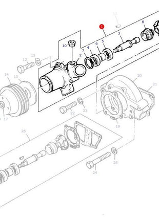 Massey Ferguson - Water Pump - 3641832M91 - Farming Parts