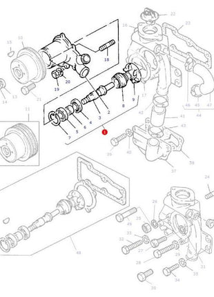 Massey Ferguson - Water Pump - 4222002M91 - Farming Parts