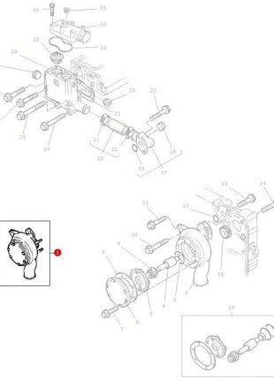 Massey Ferguson - Water Pump - 4223109M91 - Farming Parts