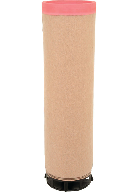 A cylindrical Sparex air filter (Air Filter - Inner - AF26396 | Sparex Part No. S.76827) features a pink top and black base, with the body covered in beige material, making it ideal for AGROTRON applications.