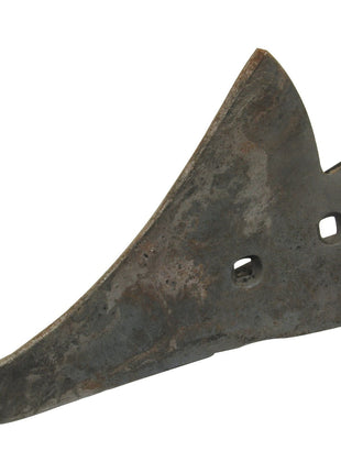 A rusted Sparex Share - RH, 10'' (255mm), designed for Massey Ferguson, featuring two square holes and a pointed tip, possibly used for adjusting fasteners.