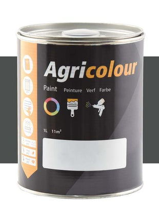 A one-liter tin of Sparex AgriColour Metallic Beige Grey paint, perfect for metal surface preparation and suitable for use on various surfaces.