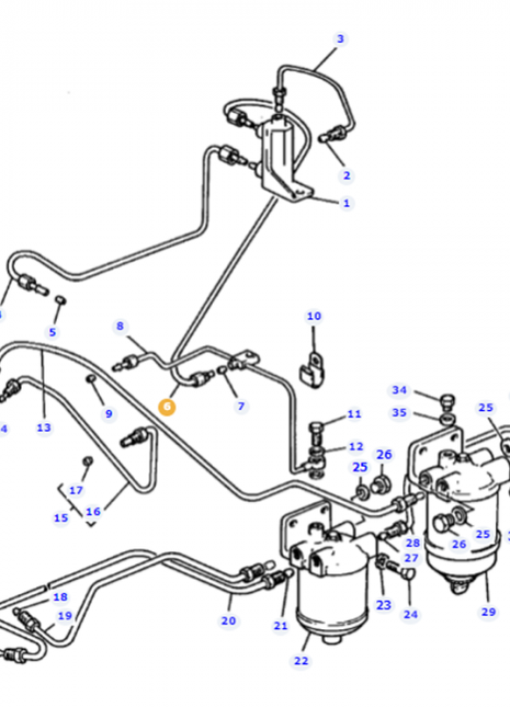 Massey Ferguson - Fuel Line - 884473M93 - Farming Parts