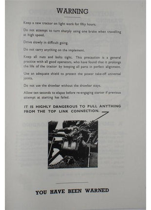 Massey Ferguson - TE20 Operators Instruction Book - 819096M1 - Farming Parts