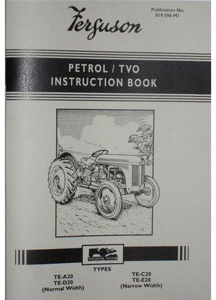 Massey Ferguson - TE20 Operators Instruction Book - 819096M1 - Farming Parts