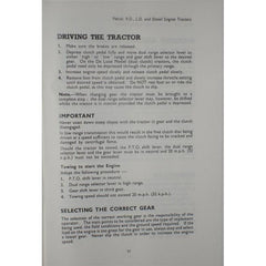 Massey Tractor Parts - FE35 Tractor with petrol, TVO or 23c diesel Operators Instruction Book - 819046M1 - Massey Tractor Parts