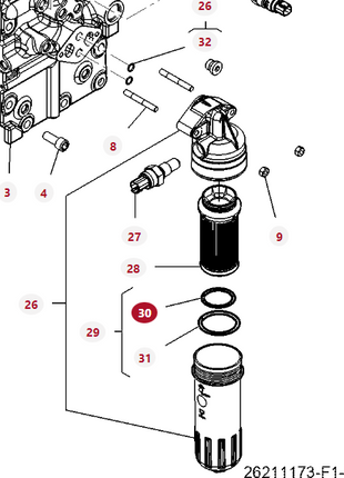 HOUSING O-RING - ACP0545940 - Massey Tractor Parts