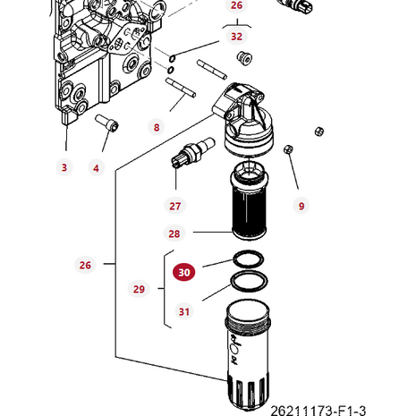 HOUSING O-RING - ACP0545940 - Massey Tractor Parts