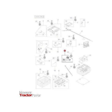 Massey Ferguson Actuation - F312500030130 | OEM | Massey Ferguson parts | Replacement Parts-Massey Ferguson-Cabin & Body Panels,Farming Parts,Seat Components,Seats & Covers,Tractor Parts