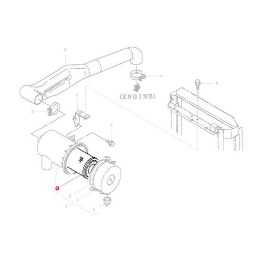 Air Filter - 3607884M92 - Massey Tractor Parts
