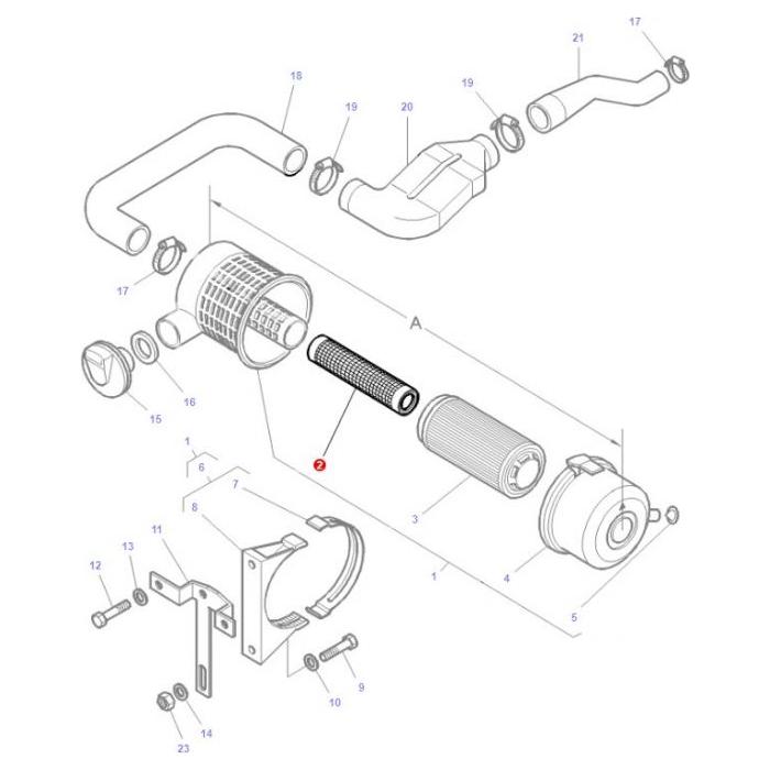 Air Filter - 3901463M2 - Massey Tractor Parts