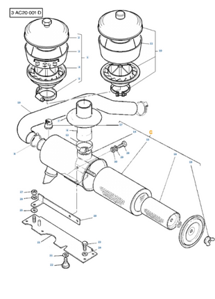 Air Filter Housing - 3595497M91 - Massey Tractor Parts