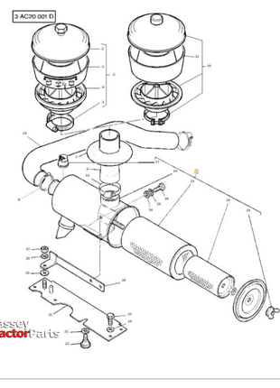 Massey Ferguson Air Filter Housing - 3595497M91 | OEM | Massey Ferguson parts | Cab Interior-Massey Ferguson-Engine & Filters,Engine Air,Farming Parts,Filters,Tractor Parts