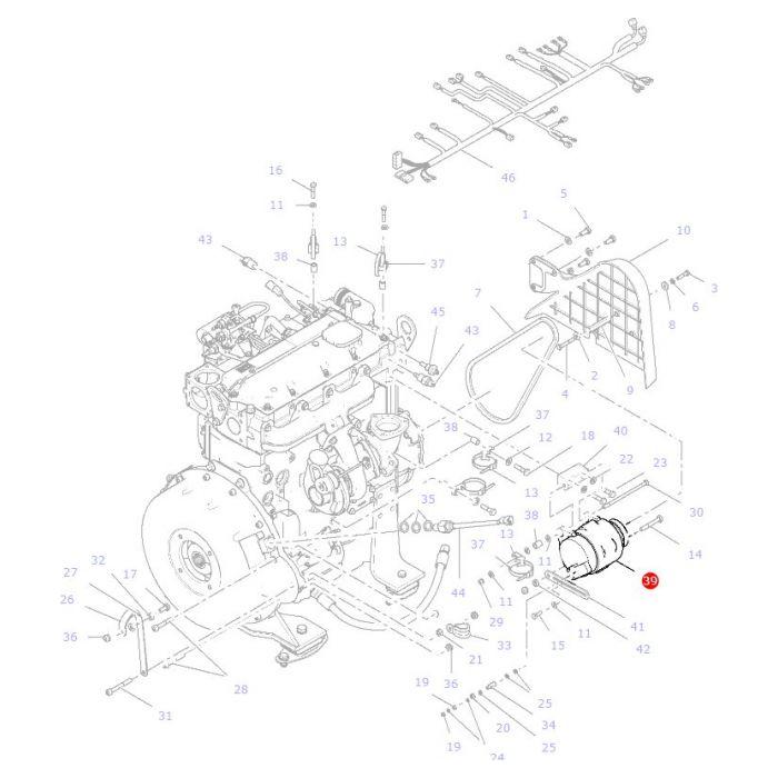 Alternator 120amp - 3907883M1 - Massey Tractor Parts