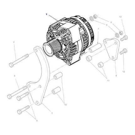 Alternator 150amp - 3909639M1 - V836667315 - Massey Tractor Parts