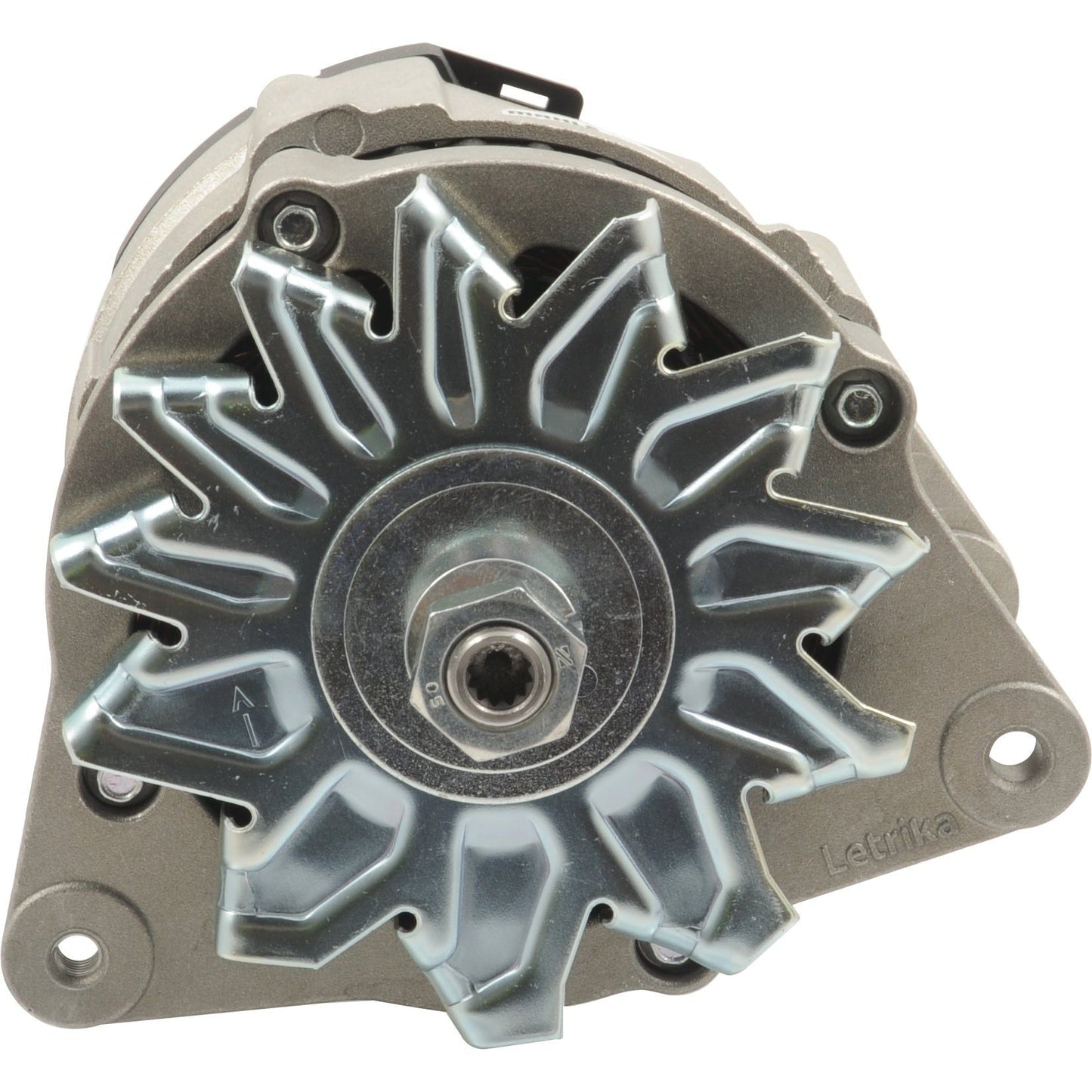 Here's a close-up of the Mahle Alternator (14V, 80 Amps) by Sparex (Part No. S.127851), highlighting the front view with a visible cooling fan and mounting points.