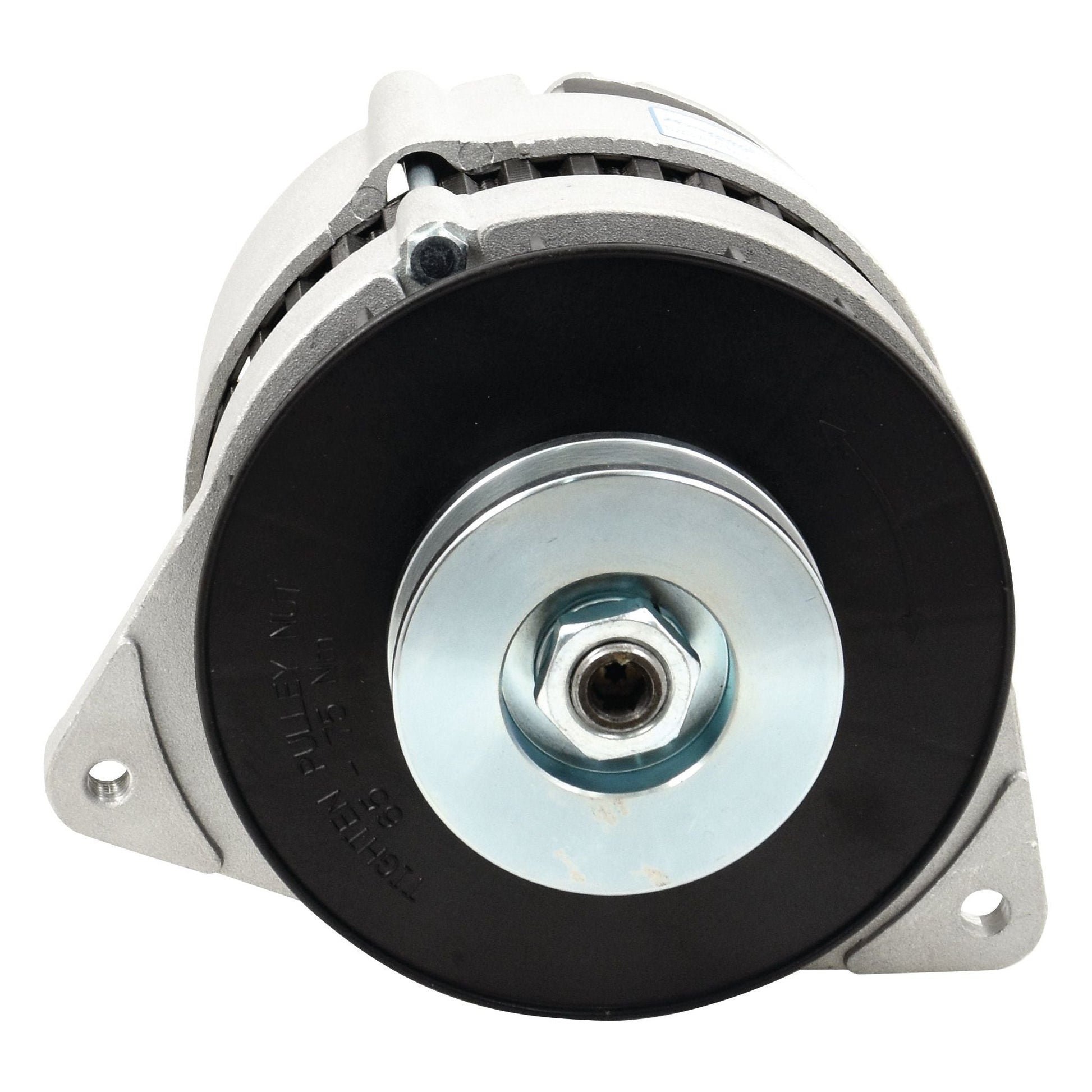 A close-up of the 12V, 70 Amps Sparex Alternator (Sparex Part No. S.42282) with visible mounting brackets and a central pulley single groove, suitable for Case IH.