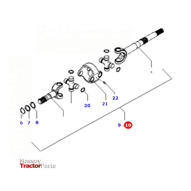 Massey Ferguson Axle Shaft - 6222574M91 | OEM | Massey Ferguson parts | Rear Axle-Massey Ferguson-2WD Parts,Axles & Power Train,Farming Parts,Front Axle & Steering,Steering Columns & Components,Tractor Parts