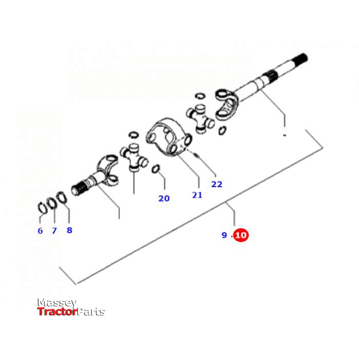 Massey Ferguson Axle Shaft - 6222574M91 | OEM | Massey Ferguson parts | Rear Axle-Massey Ferguson-2WD Parts,Axles & Power Train,Farming Parts,Front Axle & Steering,Steering Columns & Components,Tractor Parts
