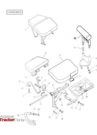 Massey Ferguson Back Rest - 3779638M1 | OEM | Massey Ferguson parts | Replacement Parts-Massey Ferguson-Cabin & Body Panels,Farming Parts,Seat Components,Seats & Covers,Tractor Parts