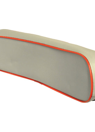 A Back Rest with beige armrest cushion and orange piping detail, ideal for enhancing the comfort of your Sparex or Massey Ferguson seat (Sparex Part No.S.611).