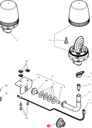 Beacon Grommet - 4354888M2 - Massey Tractor Parts