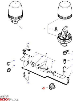 Massey Ferguson Beacon Grommet - 4354888M2 | OEM | Massey Ferguson parts | Vehicle Lighting-Massey Ferguson-Beacons & Accessories,Beacons & Warning Lights,Farming Parts,Light Switches,Lighting & Electrical Accessories,Switches & Sensors,Tractor Parts,Vehicle Lighting