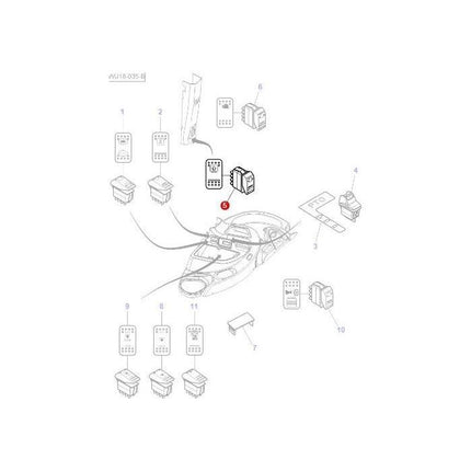 Beacon Switch - 4290431M2 - Massey Tractor Parts