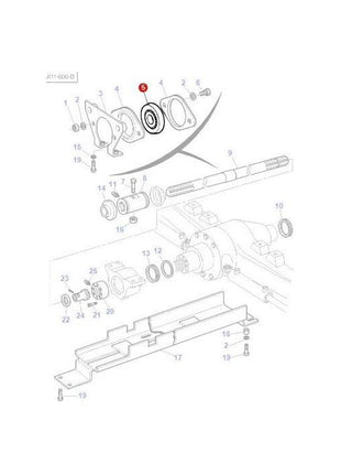 Bearing 4wd Shaft - 3712873M1 - Massey Tractor Parts