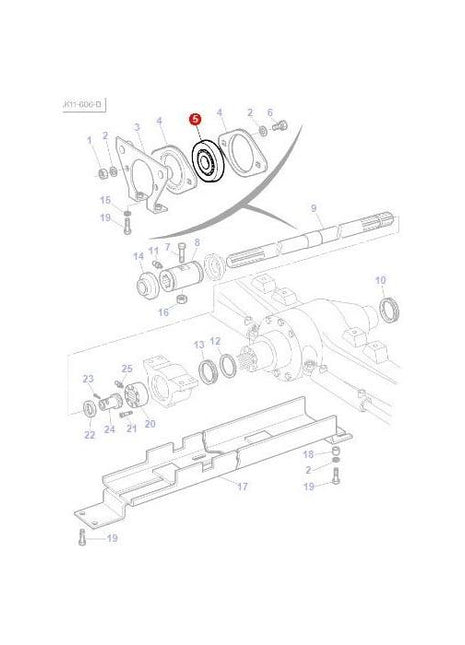Bearing 4wd Shaft - 3712873M1 - Massey Tractor Parts