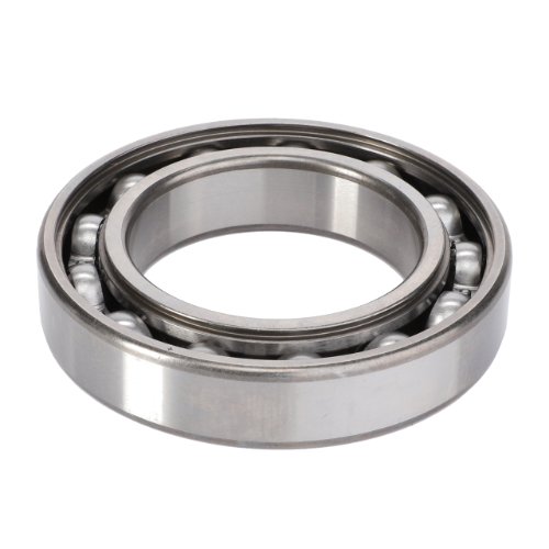 The Massey Ferguson - Bearing 6011 - 391261X1, a crucial tractor part for Massey Ferguson models, features an inner and outer metal ring with evenly spaced steel balls in between. This product is offered by AGCO.