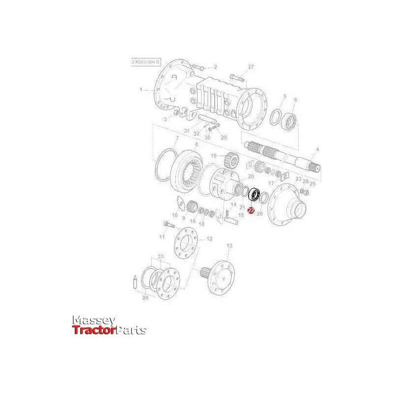 Massey Ferguson Bearing Assembly - 1851392M91 | OEM | Massey Ferguson parts | Axles & Power Transmission-Massey Ferguson-Axles & Power Train,Bearings,Differential Housing,Farming Parts,Rear Axle,Rear Differential Parts,Roller Bearings,Taper Roller Bearings,Tractor Parts