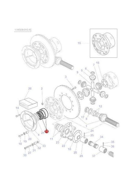 Bearing Differential - 1851533M91 - Massey Tractor Parts
