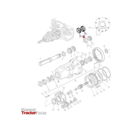 Massey Ferguson Bearing - 3383716M1 | OEM | Massey Ferguson parts | Axles & Power Transmission-Massey Ferguson-Axles & Power Train,Farming Parts,Tractor Parts,Transmission,Transmission Bearings