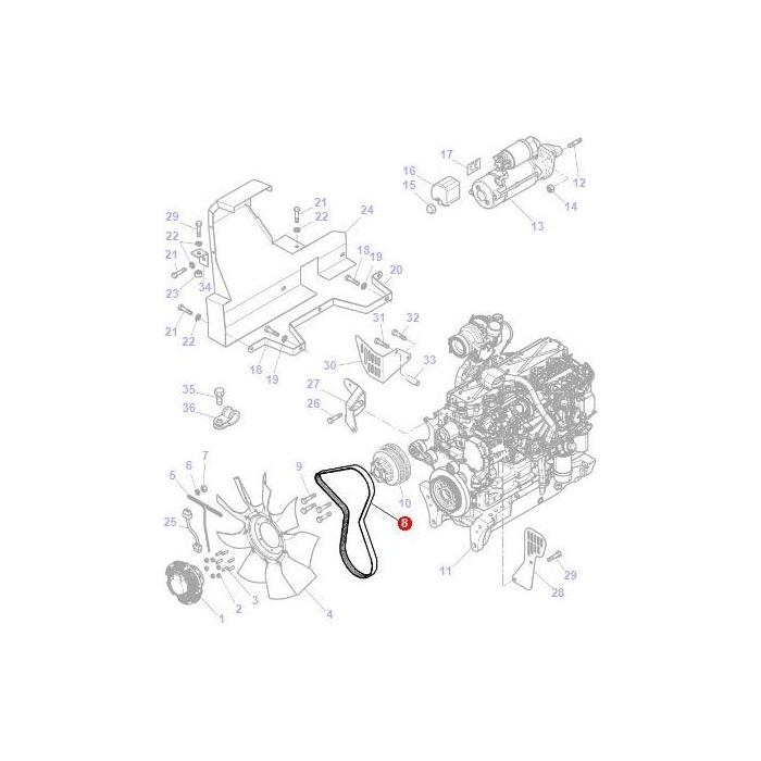 Belt - 4285560M3 - Massey Tractor Parts