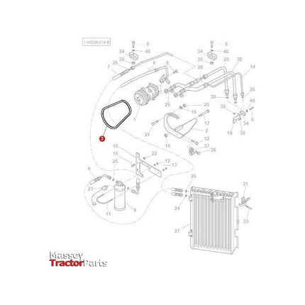 Belt Air Conditioner - 3389525M1 - Massey Tractor Parts