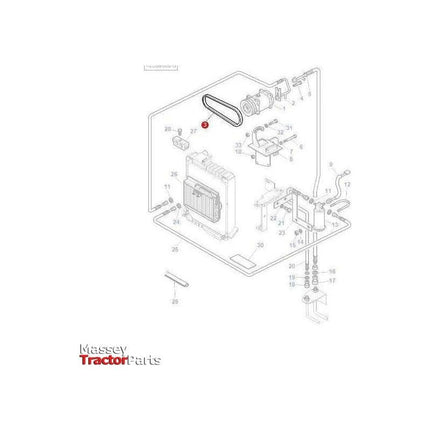 Massey Ferguson Belt Air Conditioner - 3582952M1 | OEM | Massey Ferguson parts | Air Conditioning-Massey Ferguson-Drive Belts,Drive Belts & Components,Engine & Filters,Farming Parts,Tractor Parts
