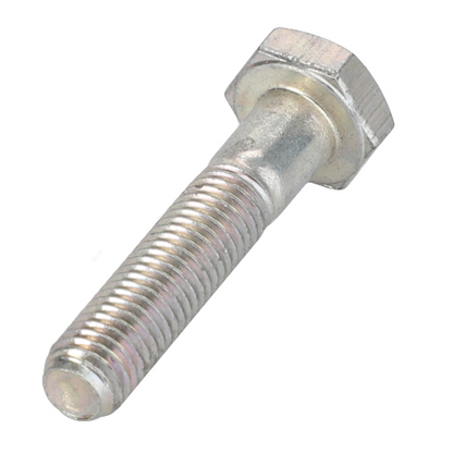 A close-up of a Massey Ferguson - Bolt 1/4x1.1/4 unf - 353507X1 by AGCO, featuring a threaded shaft and a hexagonal head, against a white background.